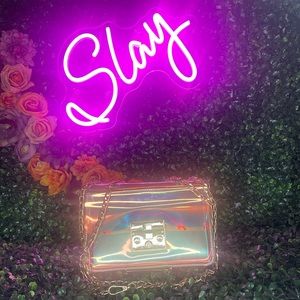 NWOT Iridescent Hologram Crossbody Purse